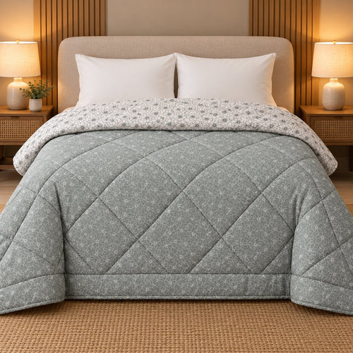Sage Blossom Dohra Reversible Comforter