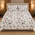 Rouge Toile Bedsheet Set by Reet (white, black, red, grey, floral)