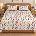 Heirloom Trail Bedsheet Set by Reet (cream, maroon, yellow, green, floral)