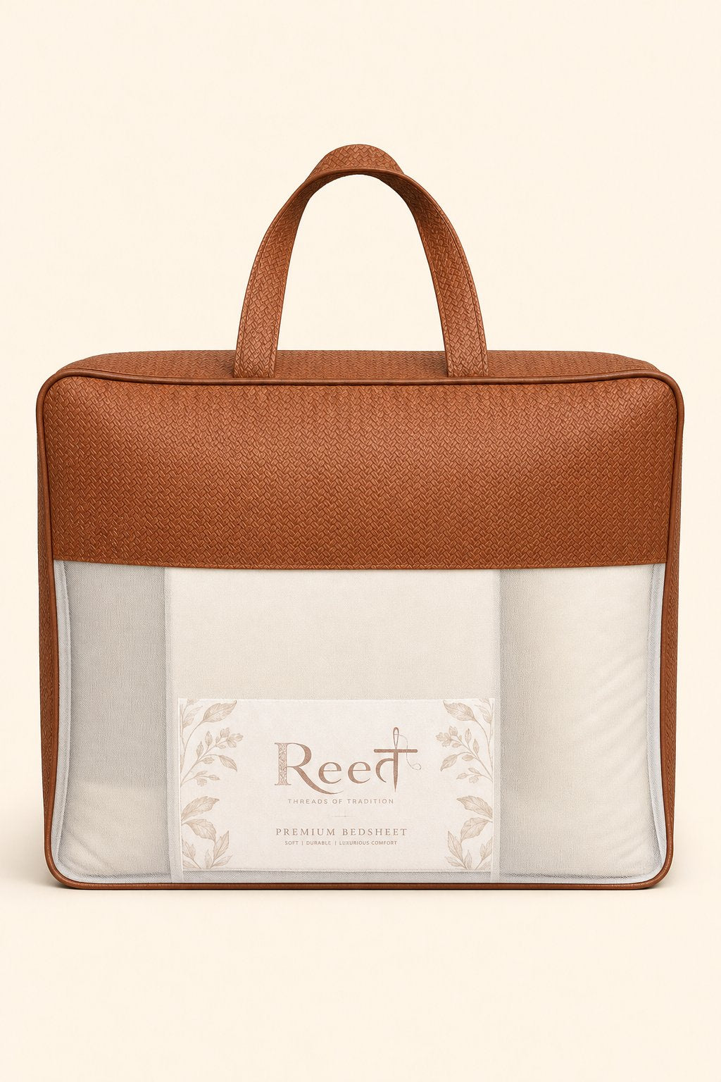 Reet Bed in a Bag — comforter, bedsheet and pillow covers packed in the Reet carry bag
