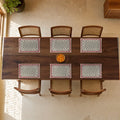 Phool Jaali (Ivory) placemats set of 6 by Reet (table mats, 12 x 18 in) — set of 6 placemats laid on a dining table