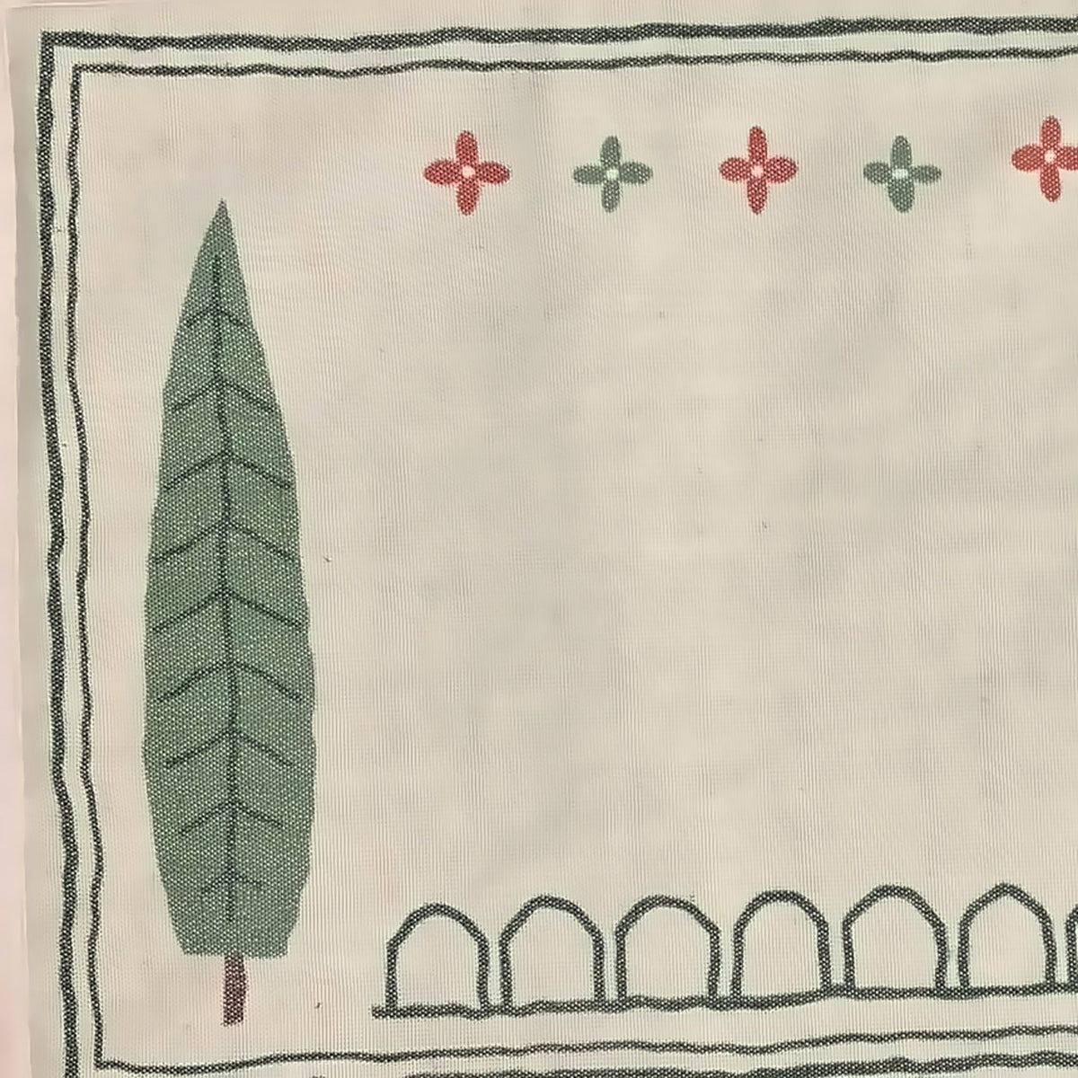 Cypress Pair (Sage Green) placemats set of 6 by Reet (table mats, 12 x 18 in) — fabric close-up