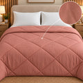 Terracotta Shir-o-Shakar Seersucker Comforter by Reet (orange, peach, coral, rust)