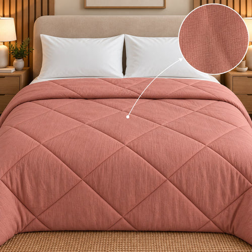 Terracotta Shir-o-Shakar Seersucker Comforter