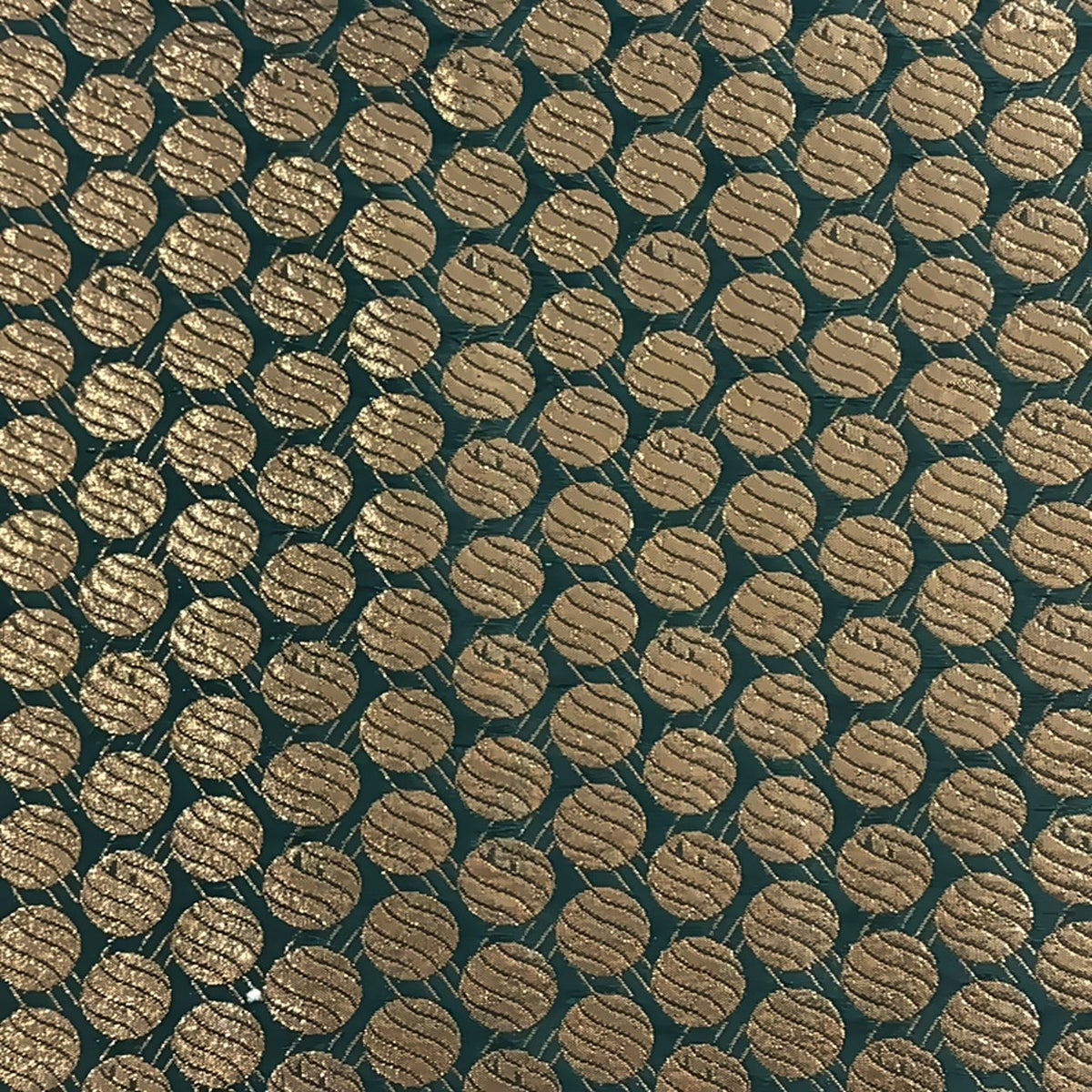 Ashrafi (Emerald Green) placemats set of 6 by Reet (table mats, 12 x 18 in) — fabric close-up