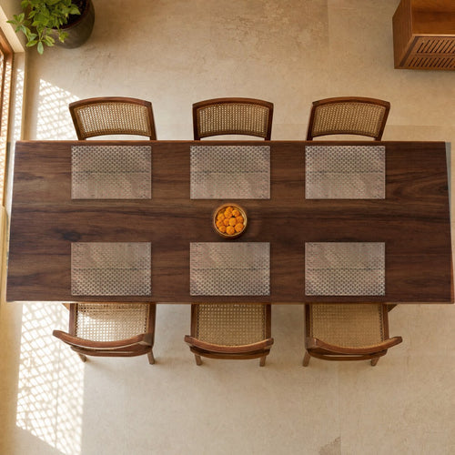 Kairi Peach Zari Placemats, Set of 6